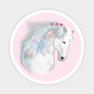 Horse Lovers Majestic White Horse Magnet